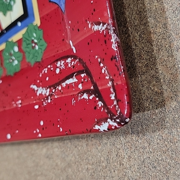 Hand Painted Snow People Serving Plate!!! - Picture 12 of 13